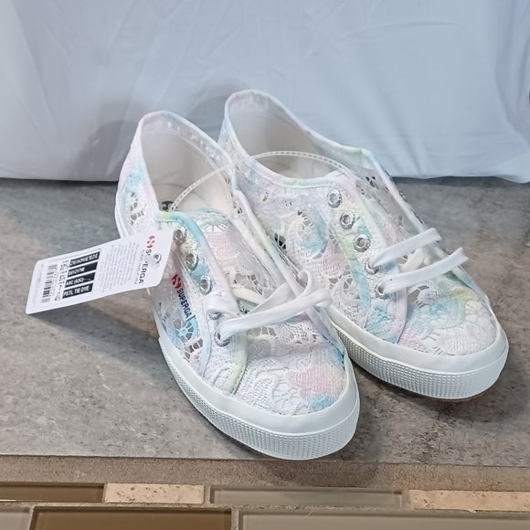 NWT Superga 2760 Macrame Tie Dye Sneakers US sz 7 / EU sz 37.5 - Picture 2 of 7